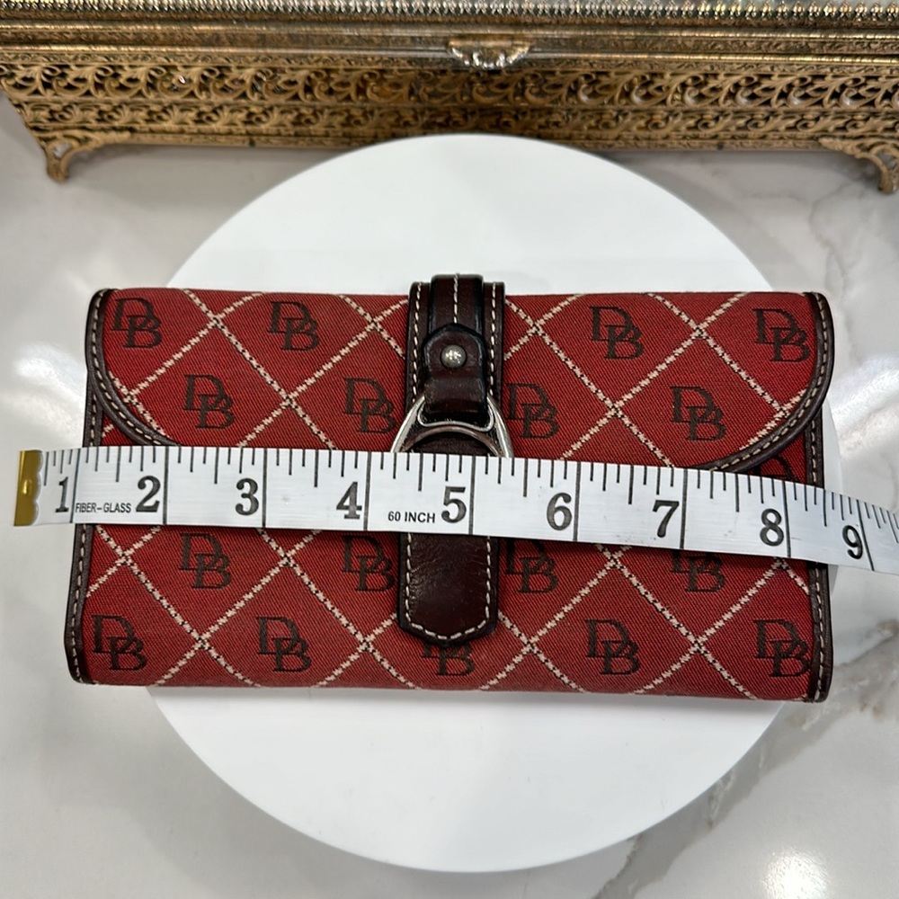 Dooney & Bourke - Leather & Canvas Buckle Wallet EUC - Picture 6 of 17